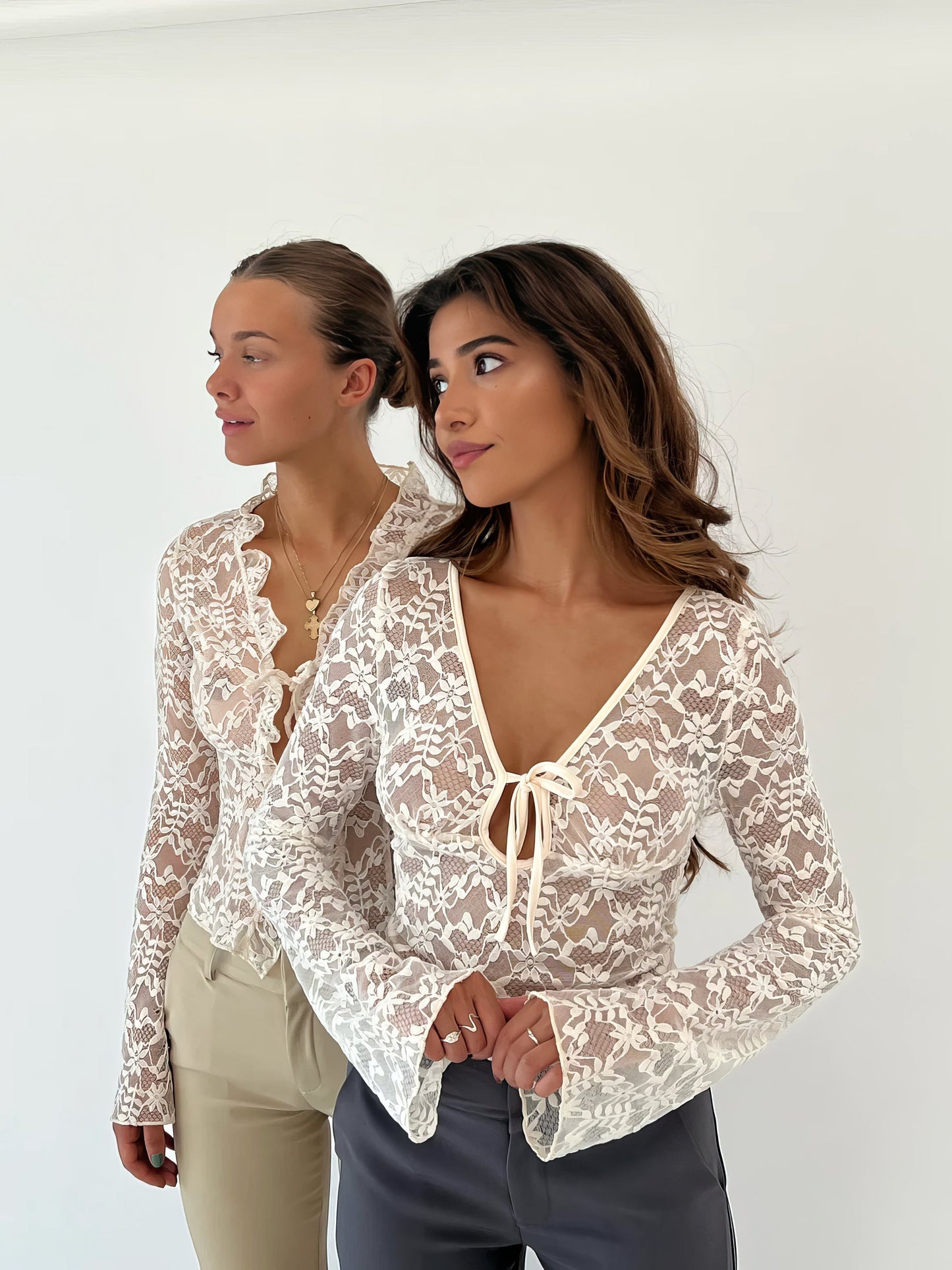 SOPHIA | BOW LACE TOP