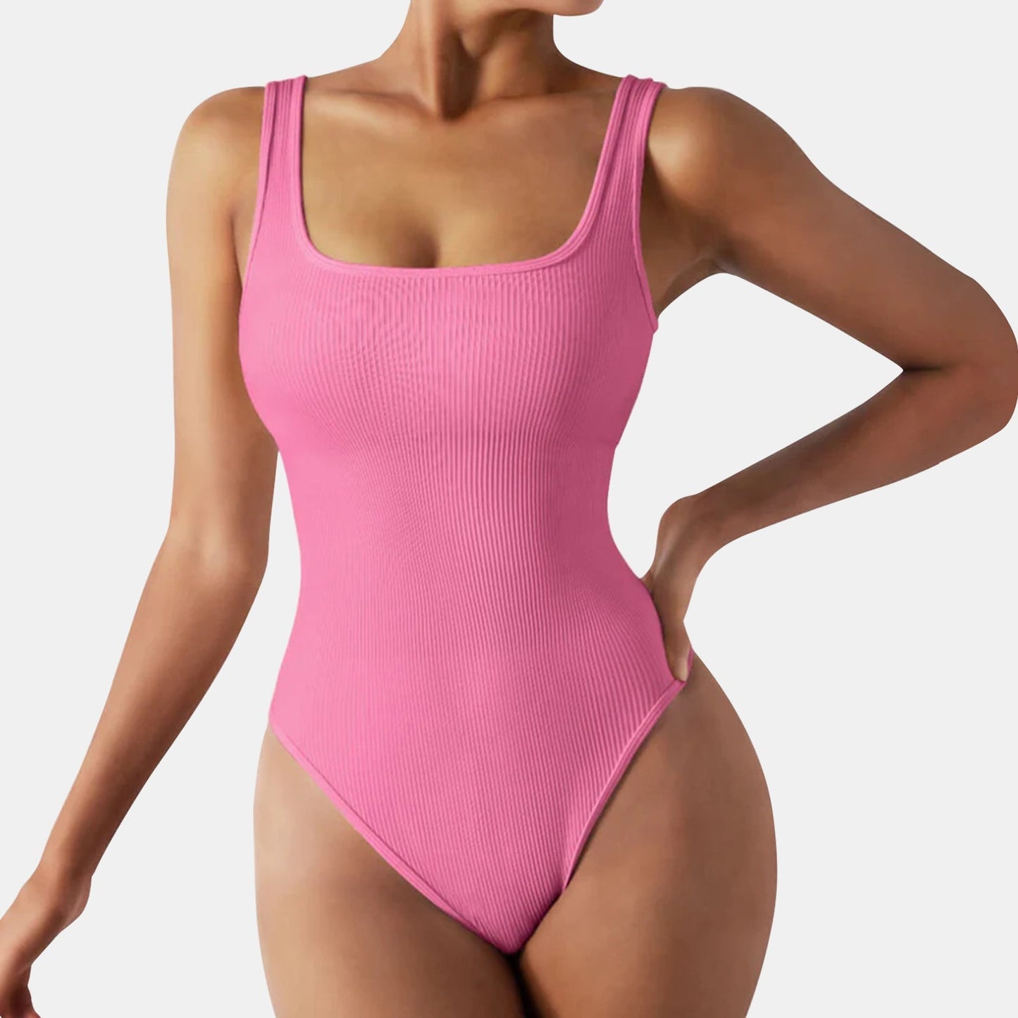 Ribbed Tank Cheeky Shapewear Bodysuit