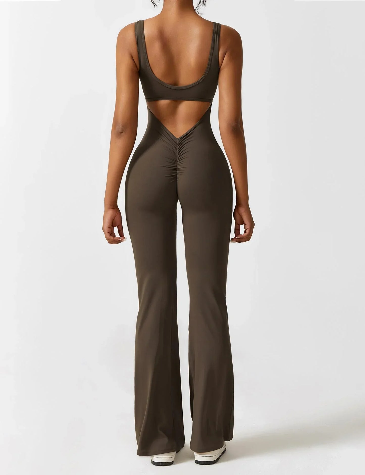 Solara Flare Backless Jumpsuit