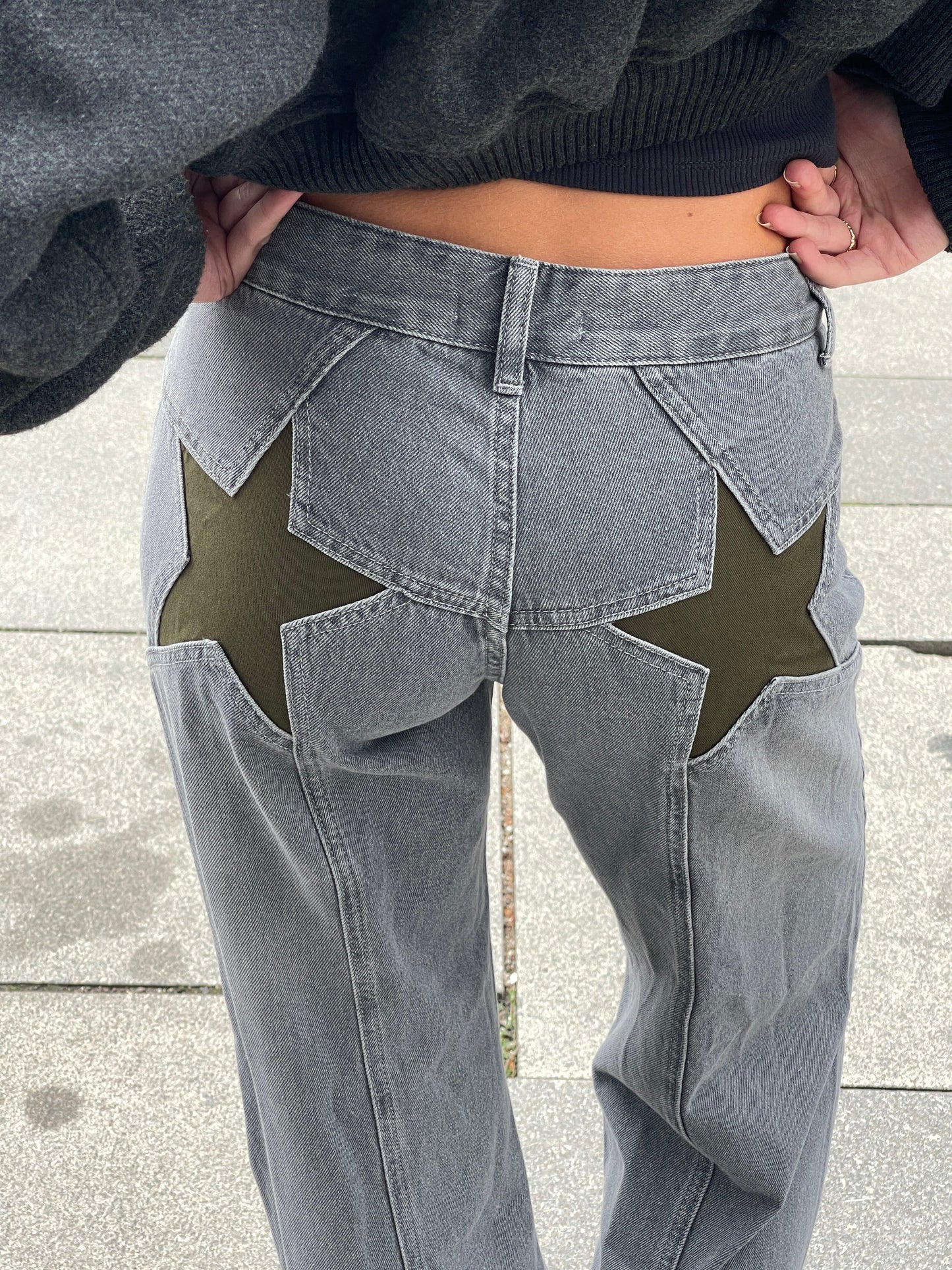 Evie Star Jeans - Oversized jeans met sterren