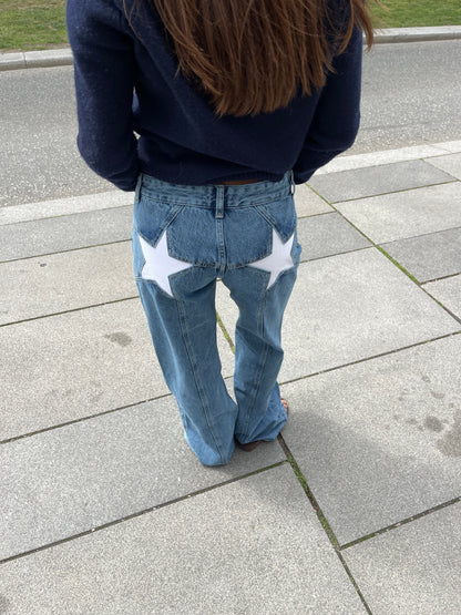 Evie Star Jeans - Oversized jeans met sterren