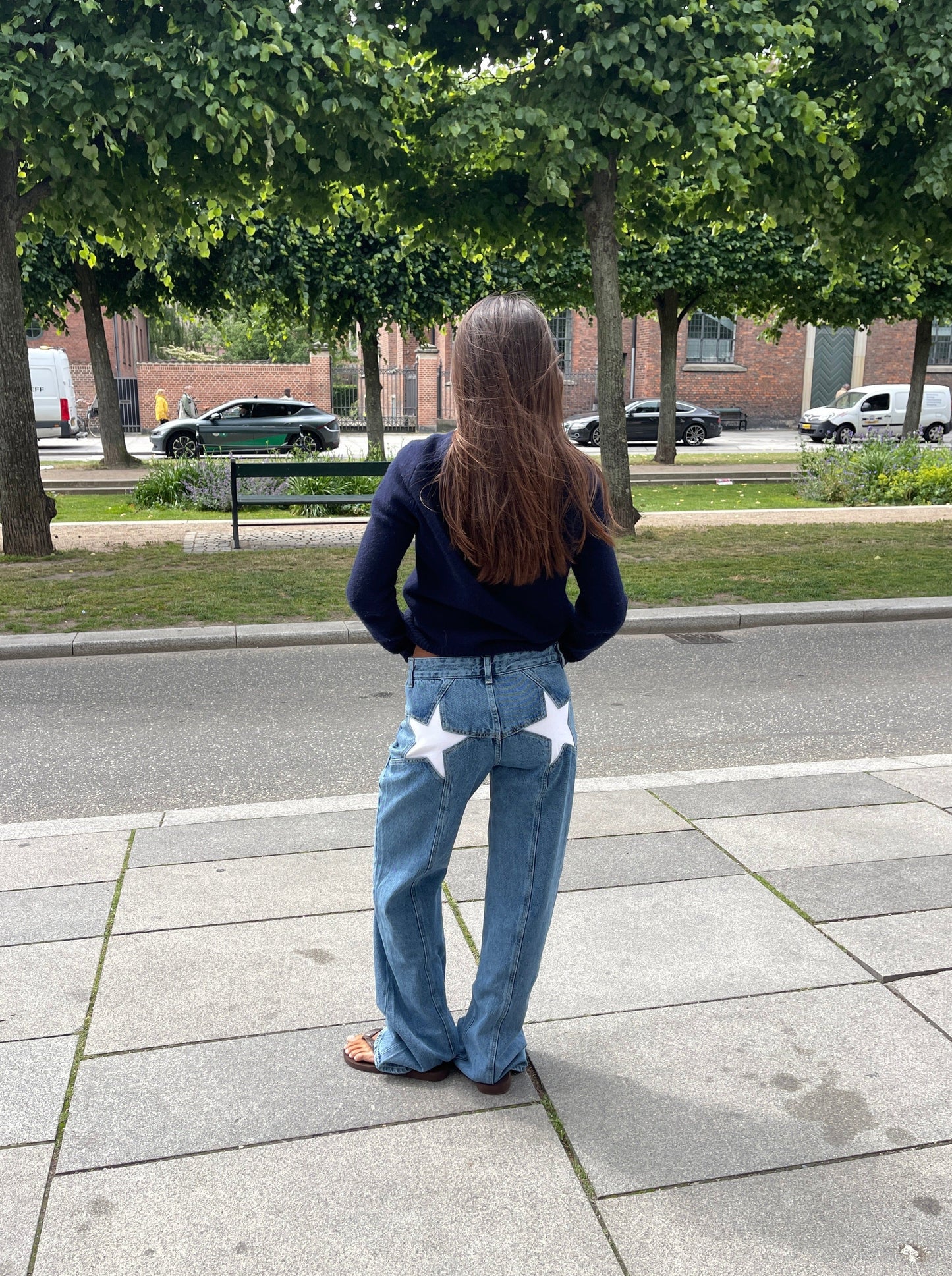 Evie Star Jeans - Oversized jeans met sterren