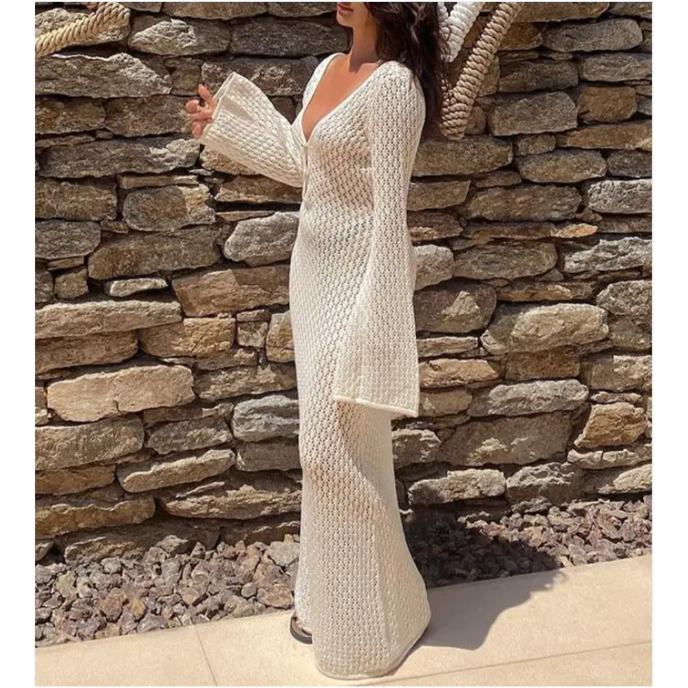 Savannah Crochet Maxi Dress | Figuurflatterend