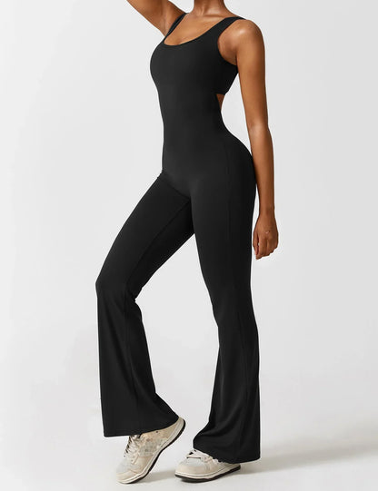 Solara Flare Backless Jumpsuit