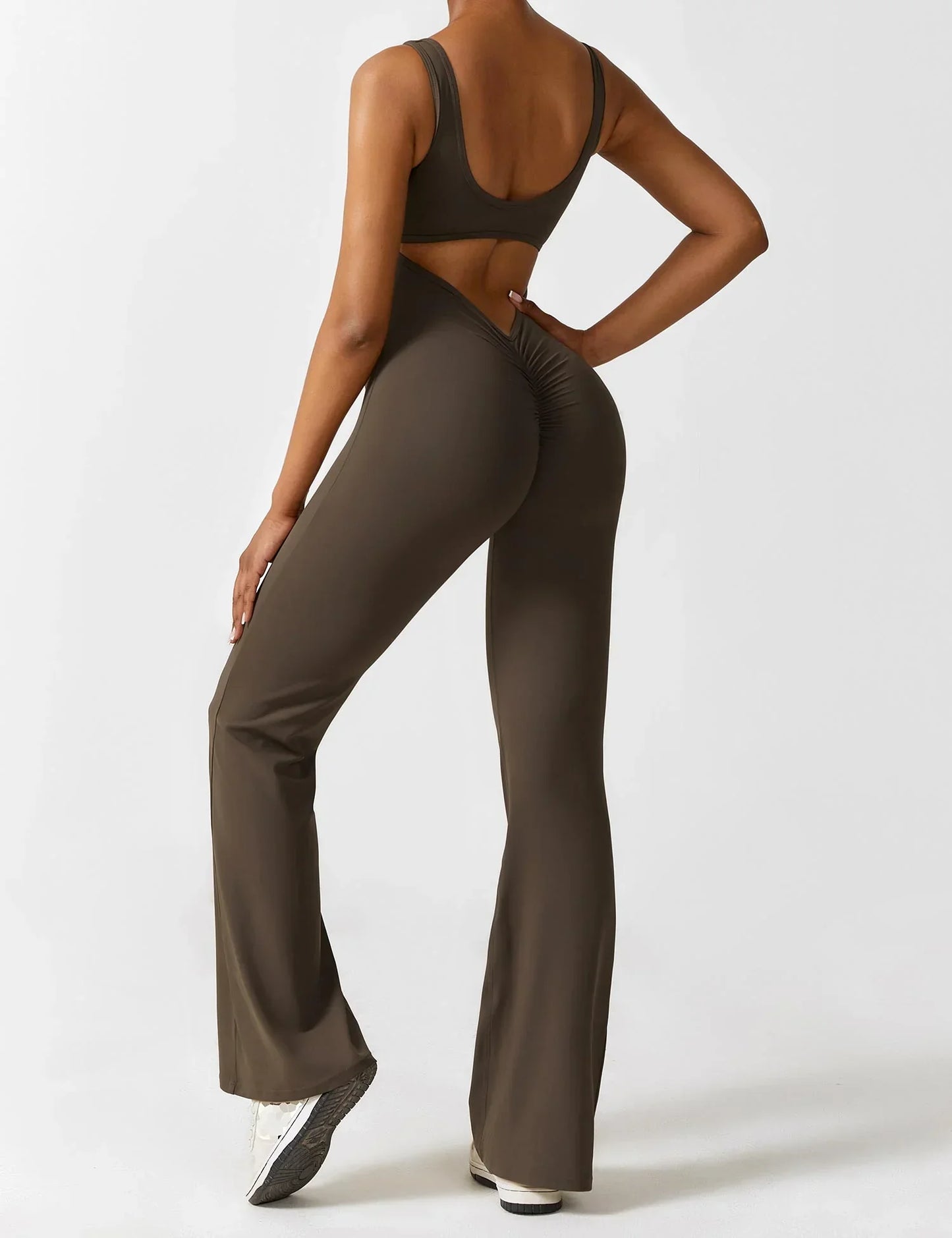 Solara Flare Backless Jumpsuit