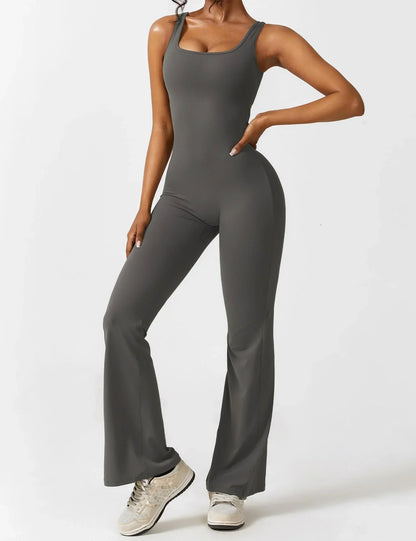 Solara Flare Backless Jumpsuit