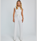 mouwloze witte jumpsuit