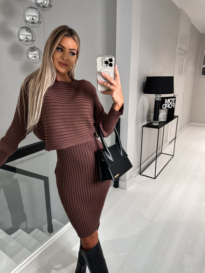 Belle Cozy Set | De Ultieme Mouwloze Jurk Met Bijpassende Trui